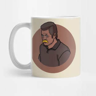 Ron Swanson eating a banana Mug